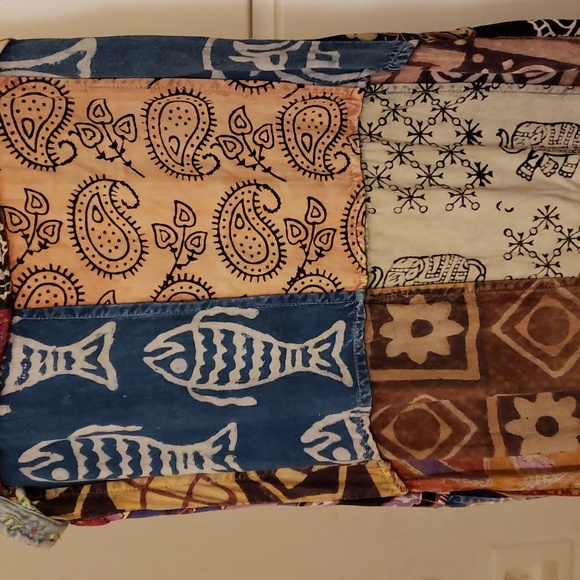 Vintage Sacred Threads Maxi Slip Drss With Side Slips Sz S - Picture 2 of 13